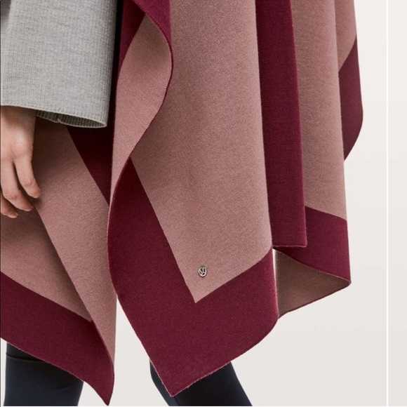 Lululemon Bundle Up Wrap wool poncho Spanish oak - Picture 4 of 6